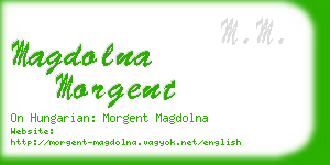 magdolna morgent business card